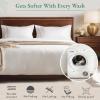 imageCalifornia Design Den 4 Piece Bedding Bundle  3 Piece Sheet Set 600 Thread Count 100 Cotton Sateen with 1 Mattress Topper Twin XL White