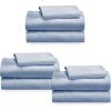imageCalifornia Design Den 3Pack Twin XL Sheet Sets 100 Cotton Sateen Includes 3 Flat 3 Fitted ampamp 3 Pillowcases Blue Hydrangea