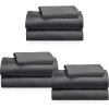 imageCalifornia Design Den 3Pack Twin XL Sheet Sets 100 Cotton Sateen Includes 3 Flat 3 Fitted ampamp 3 Pillowcases Grey