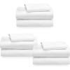 imageCalifornia Design Den 3Pack Twin XL Sheet Sets 100 Cotton Sateen Includes 3 Flat 3 Fitted ampamp 3 Pillowcases White