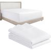 imageCalifornia Design Den 3Piece Bundle  Fitted Sheet with 2 Pillowcases 400 Thread Count 100 Cotton Sateen Deep Pockets Twin XL Size White