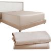 imageCalifornia Design Den 3Piece Bundle  Fitted Sheet with 2 Pillowcases Soft 100 Cotton Sateen Deep Pockets Twin XL Size Beige