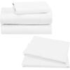 imageCalifornia Design Den Bedding Bundle  Twin XL Sheet Set with 3 Pillowcases 100 Organic Cotton Percale White