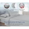 imageCalifornia Design Den Queen Size Bed Set 400 Thread Count 100 Cotton Sateen Sheets Deep Pocket Cooling Plaid40  Striped Silver Gray