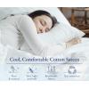 imageCalifornia Design Den Queen Size Bed Set 400 Thread Count 100 Cotton Sateen Sheets Deep Pocket Cooling Plaid41  Striped Blue Hydrangea