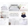 imageCalifornia Design Den Queen Size Bed Set 400 Thread Count 100 Cotton Sateen Sheets Deep Pocket Cooling PlaidBurgundy Red