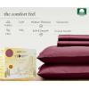 imageCalifornia Design Den Queen Size Bed Set 400 Thread Count 100 Cotton Sateen Sheets Deep Pocket Cooling PlaidBurgundy Red