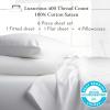 imageCalifornia Design Den Queen Size Bed Set 400 Thread Count 100 Cotton Sateen Sheets Deep Pocket Cooling PlaidGrey
