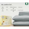 imageCalifornia Design Den Queen Size Bed Set 400 Thread Count 100 Cotton Sateen Sheets Deep Pocket Cooling PlaidSilver Sage