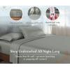imageCalifornia Design Den Queen Size Bed Set 400 Thread Count 100 Cotton Sateen Sheets Deep Pocket Cooling PlaidSlate Gray