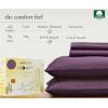 imageCalifornia Design Den Queen Size Bed Set 400 Thread Count 100 Cotton Sateen Sheets Deep Pocket Cooling PlaidSoft Plum