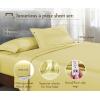 imageCalifornia Design Den Queen Size Bed Set 400 Thread Count 100 Cotton Sateen Sheets Deep Pocket Cooling PlaidSunshine Yellow
