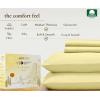 imageCalifornia Design Den Queen Size Bed Set 400 Thread Count 100 Cotton Sateen Sheets Deep Pocket Cooling PlaidSunshine Yellow