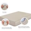 imageCalifornia Design Den Queen Size Bed Set 400 Thread Count 100 Cotton Sateen Sheets Deep Pocket Cooling PlaidTaupe