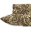 imageCalifornia Design Den Queen Size Bed Set 400 Thread Count 100 Cotton Sateen Sheets Deep Pocket Cooling PlaidPattern  Leopard Print