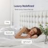 imageCalifornia Design Den Certified 100 Egyptian Cotton Sheets Queen Size Bed Set  Crisp Percale Queen Sheet Set Deep Pocket Cool ampamp Durable Luxury Bedding  WhiteSage Mist
