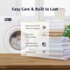 imageCalifornia Design Den Certified 100 Egyptian Cotton Sheets Queen Size Bed Set  Crisp Percale Queen Sheet Set Deep Pocket Cool ampamp Durable Luxury Bedding  WhiteSage Mist