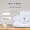 imageCalifornia Design Den Certified 100 Egyptian Cotton Sheets Queen Size Bed Set  Crisp Percale Queen Sheet Set Deep Pocket Cool ampamp Durable Luxury Bedding  WhiteBright White