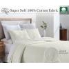imageCalifornia Design Den HandQuilted King Size Quilt Set 100 Cotton Fabric 3 Piece Ivory King Size Quilt Set Includes 2 Shams All Season Lightweight PreSoftened Diamond Pattern Creamy IvoryIvory