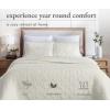 imageCalifornia Design Den HandQuilted King Size Quilt Set 100 Cotton Fabric 3 Piece Ivory King Size Quilt Set Includes 2 Shams All Season Lightweight PreSoftened Diamond Pattern Creamy IvoryIvory