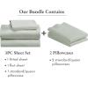 imageCalifornia Design Den Bedding Bundle  Twin Sheet Set with 3 Pillowcases 500 Thread Count 100 Cotton Sateen Silver Sage