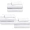 imageCalifornia Design Den 3Pack Sheet Sets 400 Thread Count 100 Cotton Sateen Deep Pocket Includes 3 Fitted Sheets 3 Flat Sheets and 3 Pillowcases Twin White