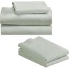 imageCalifornia Design Den Bedding Bundle  Twin Sheet Set with 3 Pillowcases 500 Thread Count 100 Cotton Sateen Silver Sage