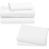 imageCalifornia Design Den 5 Piece Twin Size Sheet Set with 3 Pillowcases Rayon from Bamboo Sateen White