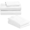 imageCalifornia Design Den Bedding Bundle  Twin Sheet Set with 3 Pillowcases 800 Thread Count 100 Cotton Sateen White