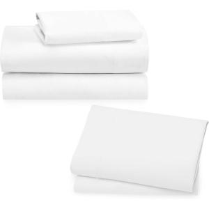 imageCalifornia Design Den 5 Piece Twin Size Sheet Set with 3 Pillowcases Rayon from Bamboo Sateen White