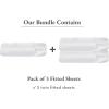imageCalifornia Design Den 3Pack Fitted Sheets 400 Thread Count 100 Cotton Sateen Deep Pocket Includes 3 Fitted Sheets Only Twin White