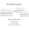 imageCalifornia Design Den 3Pack Sheet Sets 400 Thread Count 100 Cotton Sateen Deep Pocket Includes 3 Fitted Sheets 3 Flat Sheets and 3 Pillowcases Twin Antique White