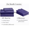 imageCalifornia Design Den 5 Piece Twin Size Sheet Set with 3 Pillowcases 400 Thread Count 100 Cotton Sateen Purple