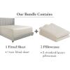 imageCalifornia Design Den Bedding Bundle  Twin Fitted Sheet with 2 Pillowcases 600 Thread Count 100 Cotton Sateen Ivory
