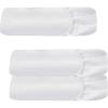 imageCalifornia Design Den 3Pack Fitted Sheets 400 Thread Count 100 Cotton Sateen Deep Pocket Includes 3 Fitted Sheets Only Twin White