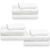 imageCalifornia Design Den 3Pack Sheet Sets 400 Thread Count 100 Cotton Sateen Deep Pocket Includes 3 Fitted Sheets 3 Flat Sheets and 3 Pillowcases Twin Antique White