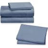imageCalifornia Design Den 5 Piece Twin Size Sheet Set with 3 Pillowcases Rayon from Bamboo Sateen Blue Hydrangea