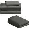 imageCalifornia Design Den Bedding Bundle  Twin Sheet Set with 3 Pillowcases 500 Thread Count 100 Cotton Sateen Grey