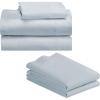 imageCalifornia Design Den Bedding Bundle  Twin Sheet Set with 3 Pillowcases 500 Thread Count 100 Cotton Sateen Light Blue