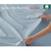 imageBlue Flat Sheet California King  600 Thread Count 100 Real Cotton Hotel Quality 1 Piece Top Sheet Luxe Sateen Weave BedsheetBlue