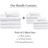 imageCalifornia Design Den 3Pack Sheet Sets 400 Thread Count 100 Cotton Sateen Deep Pocket Includes 6 Fitted Sheets 3 Flat Sheets and 6 Pillowcases SplitKing White