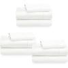imageCalifornia Design Den 3Pack Sheet Sets 400 Thread Count 100 Cotton Sateen Deep Pocket Includes 3 Fitted Sheets 3 Flat Sheets and 3 Pillowcases Twin Ivory