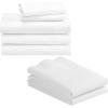 imageCalifornia Design Den Bedding Bundle  Split King Sheet Set with 4 Pillowcases 500 Thread Count 100 Cotton Sateen White