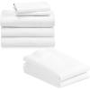 imageCalifornia Design Den Bedding Bundle  Split King Sheet Set with 4 Pillowcases 800 Thread Count 100 Cotton Sateen White
