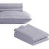 imageCalifornia Design Den Bedding Bundle  Twin Striped Sheet Set with 3 Pillowcases 500 Thread Count 100 Cotton Sateen Lavendar Striped