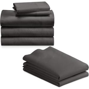imageCalifornia Design Den Bedding Bundle  Split King Sheet Set with 4 Pillowcases 800 Thread Count 100 Cotton Sateen Grey