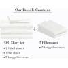 imageCalifornia Design Den 7 Piece Split King Size Sheet Set with 4 Pillowcases 400 Thread Count 100 Cotton Sateen Ivory