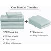 imageCalifornia Design Den 7 Piece Split King Size Sheet Set with 4 Pillowcases 400 Thread Count 100 Cotton Sateen Seafoam