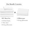 imageCalifornia Design Den 7 Piece Split King Size Sheet Set with 4 Pillowcases Rayon from Bamboo Sateen White