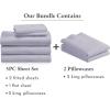 imageCalifornia Design Den Bedding Bundle  Split King Sheet Set with 4 Pillowcases 800 Thread Count 100 Cotton Sateen Lavender